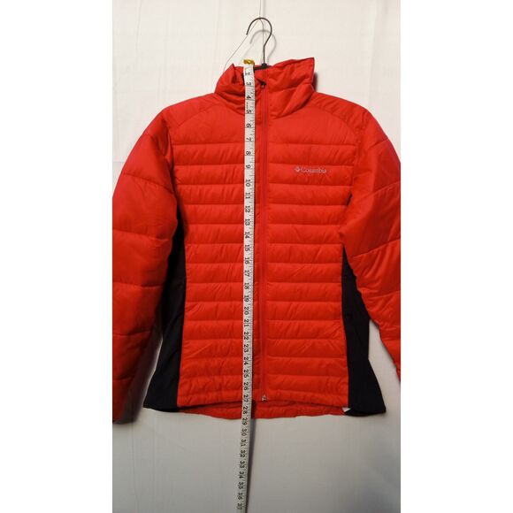 Columbia Red/Black Powder Pillow Hybrid Puffer Jacket Women's Small - Picture 16 of 16